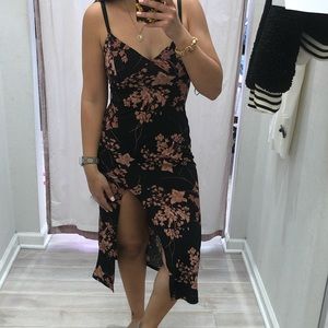 Floral Dress- black and pink